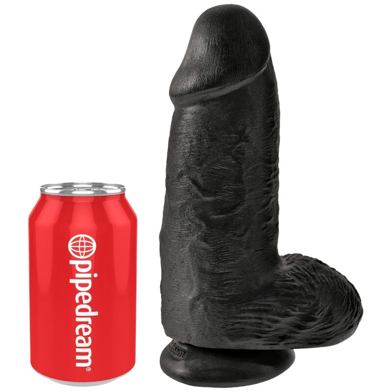 KING COCK - PENE REALĂSTICO CHUBBY 23 CM NEGRO