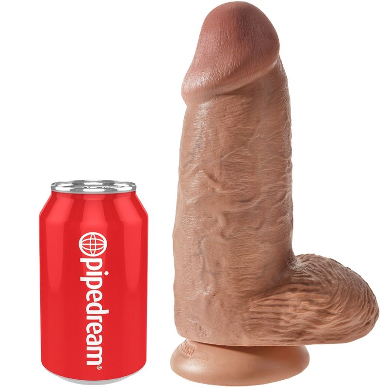 KING COCK - PENE REALĂSTICO CHUBBY 23 CM CARAMELO