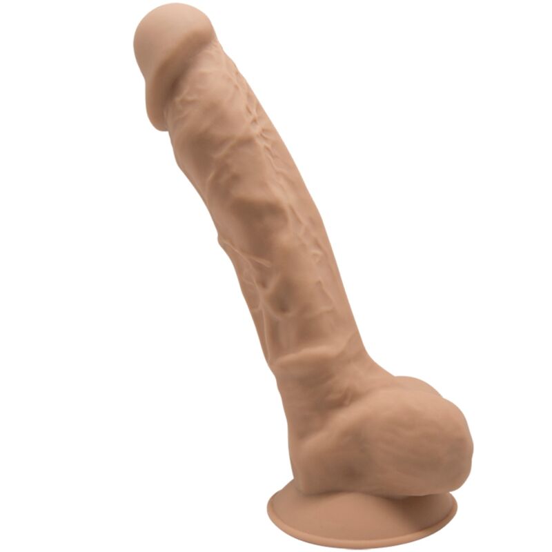 SILEXD - MODELO 1 PENE REALĂSTICO SILICONA PREMIUM SILEXPAN CARAMELO 17.5 CM