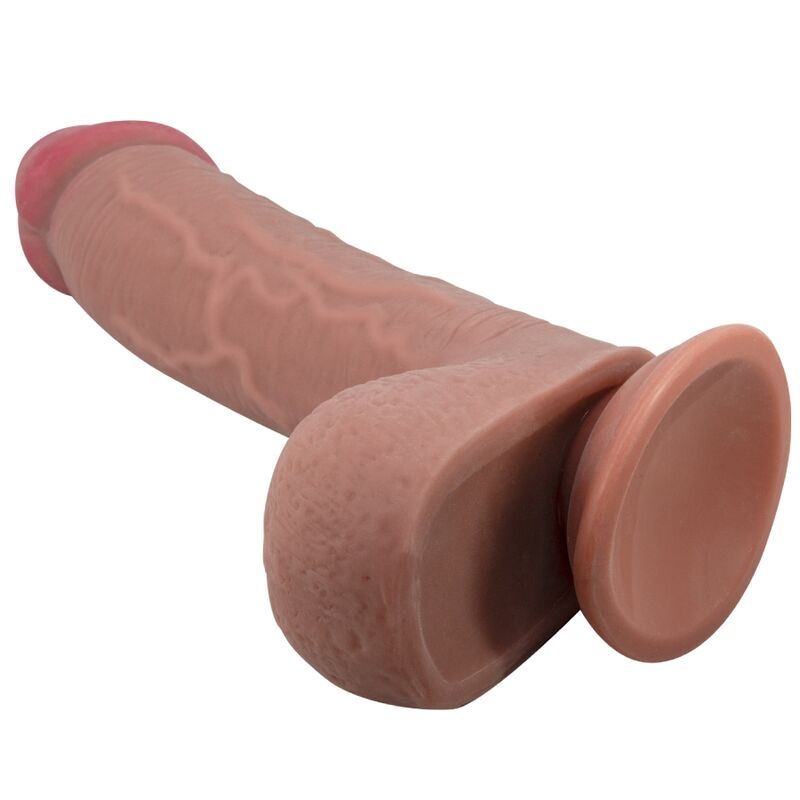 PRETTY LOVE - SLIDING SKIN SERIES DILDO REALĂSTICO CON VENTOSA PIEL DESLIZANTE MULATO 23.4 CM
