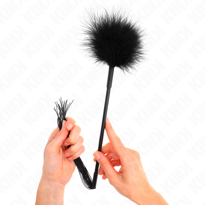 KINK - LĂTIGO DE SILICONA CON PLUMAS PARA COSQUILLAS 47 CM