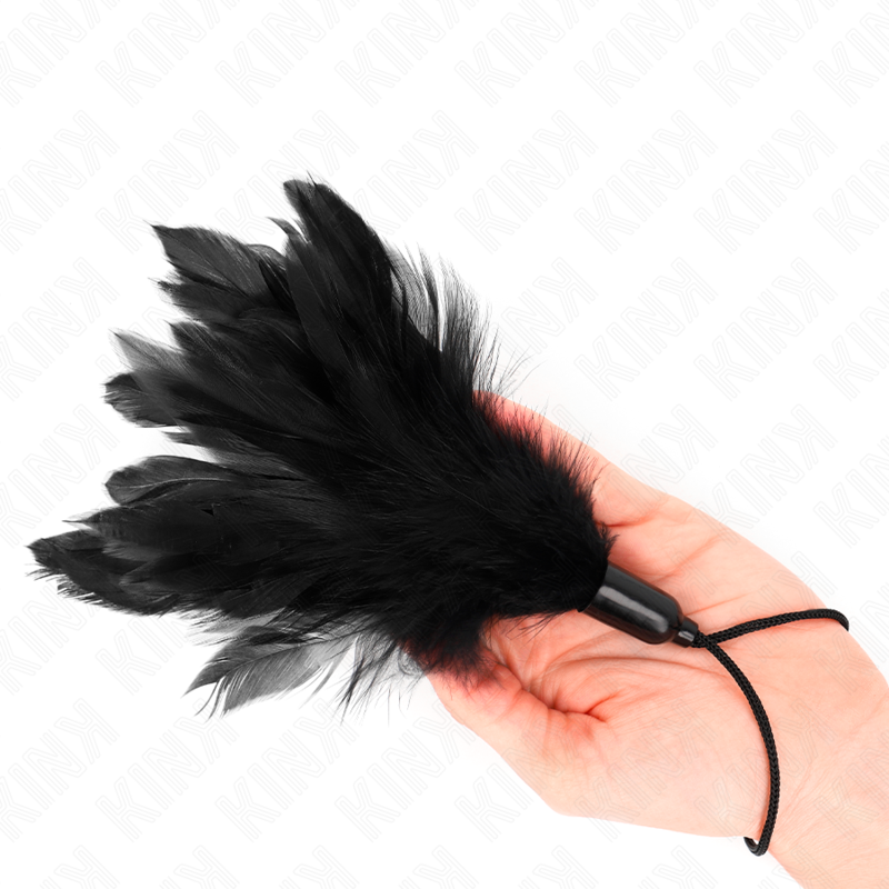 KINK - PLUMAS PARA COSQUILLAS CON MANGO DE CUERDA BASE DE PLĂSTICO 15 CM