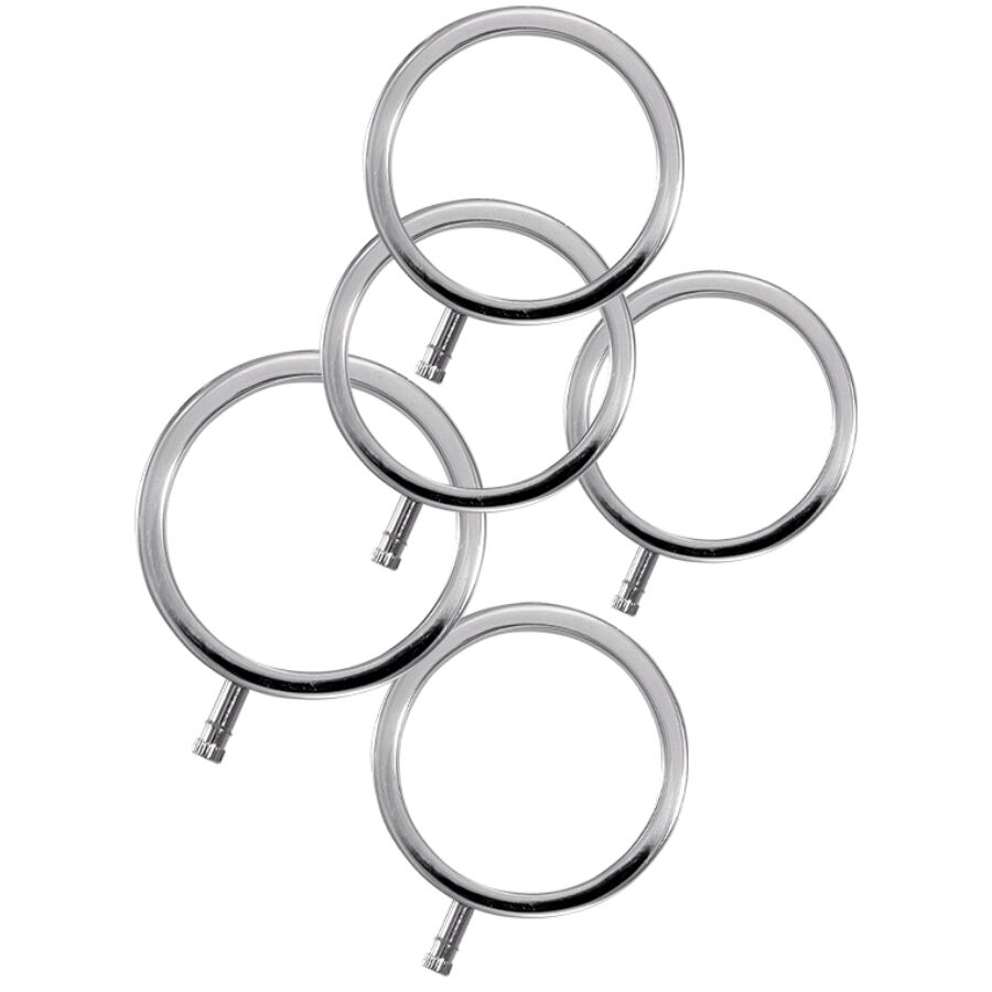 ELECTRASTIM - ELECTRARINGS ANILLOS METÁLICOS PARA EL PENE PACK 5