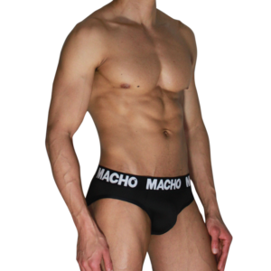 MACHO - MCH007 SLIP CLÁSICO NEGRO + NEGRO XL