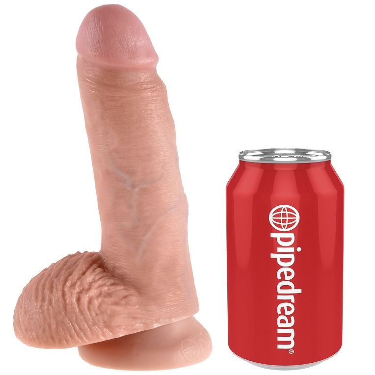 KING COCK - 7 PENE REALĂSTICO NATURAL 17.8 CM