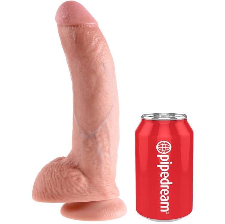 KING COCK - 9 PENE REALĂSTICO NATURAL 22.9 CM
