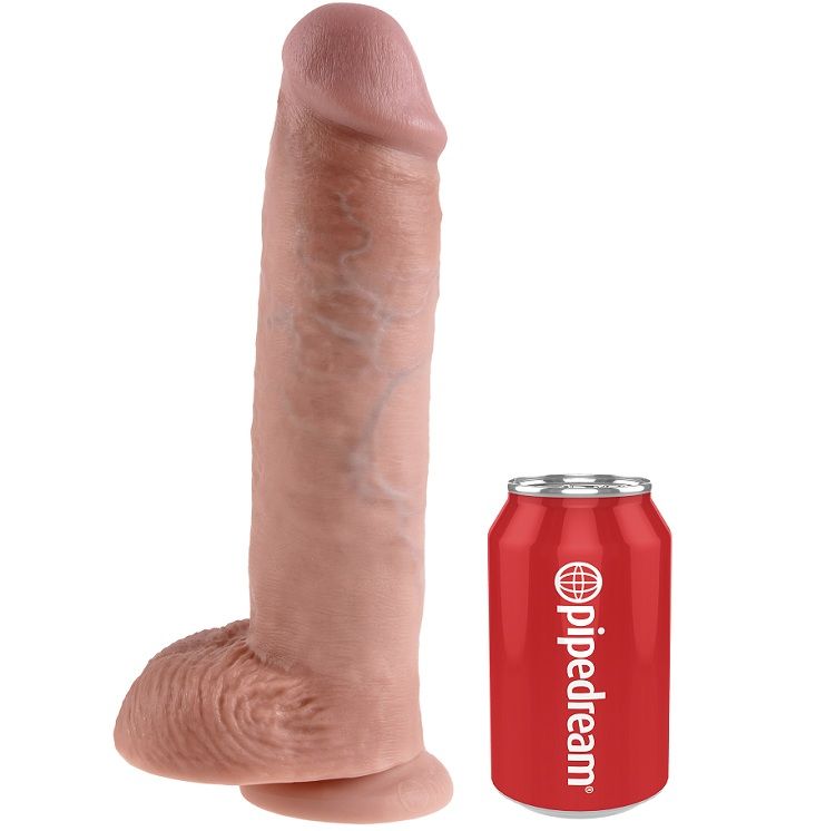 KING COCK - 11 PENE REALĂSTICO NATURAL 28 CM