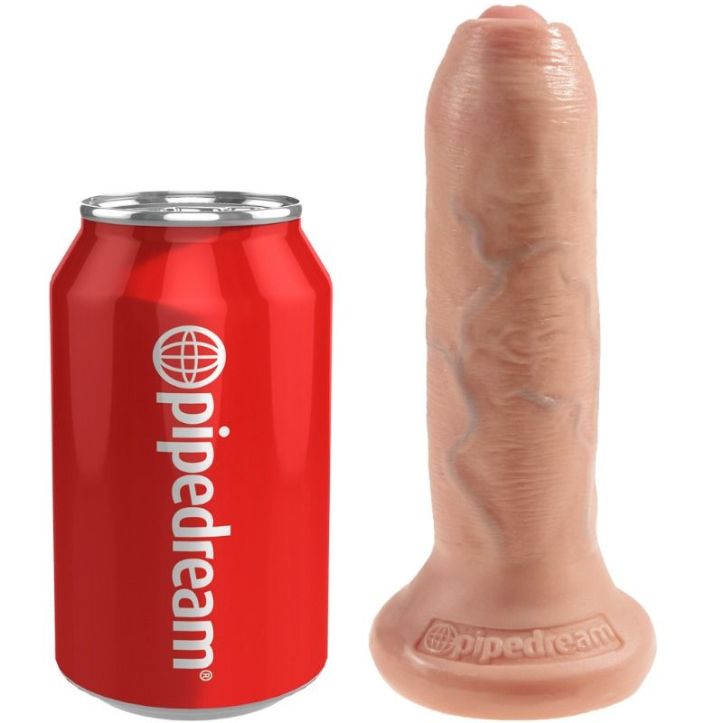 KING COCK - DILDO REALĂSTICO UNCUT NATURAL 15 CM