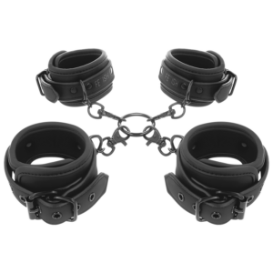 FETISH SUBMISSIVE - SET ESPOSAS MANOS Y TOBILLOS CON FORRO DE NEOPRENO